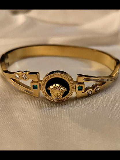 18KT Gold plated Brand Inspired Stone Bracelet