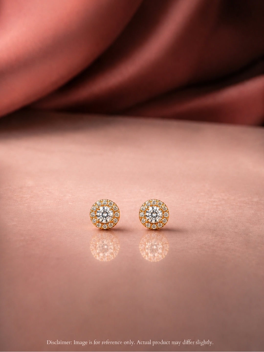 Small CZ Stud Earrings in 18K Rose Gold | Anti Tarnish Stainless Steel