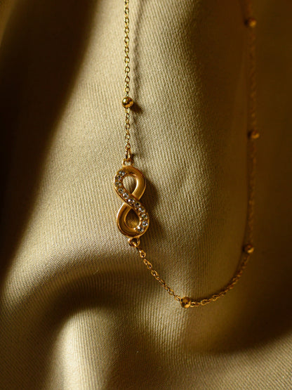 Infinity Studded Chain – Anti-Tarnish Gold Finish