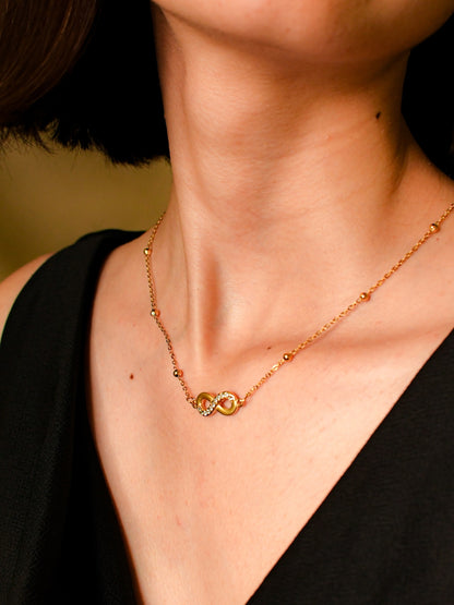 Infinity Studded Chain – Anti-Tarnish Gold Finish