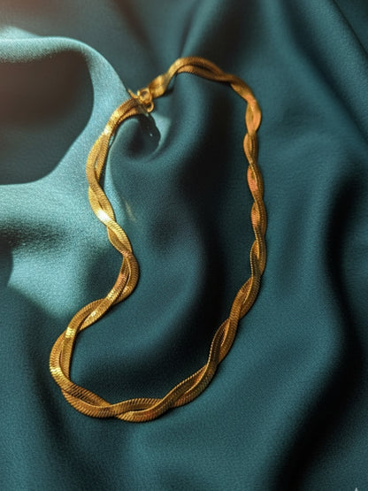 Layered Twist & Box Chain Necklace Set
