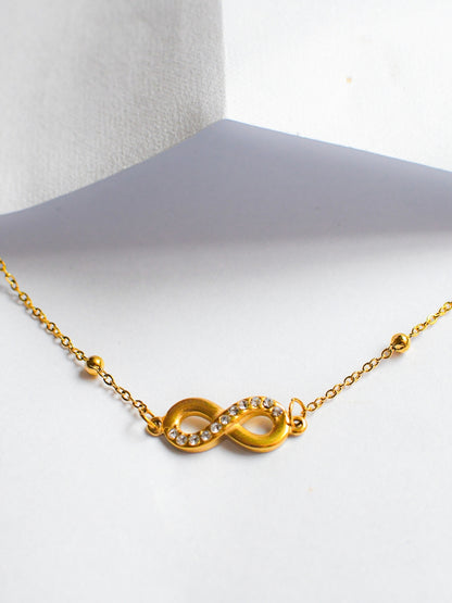 Infinity Studded Chain – Anti-Tarnish Gold Finish