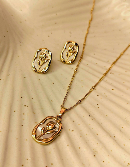 Rose Engraved Set