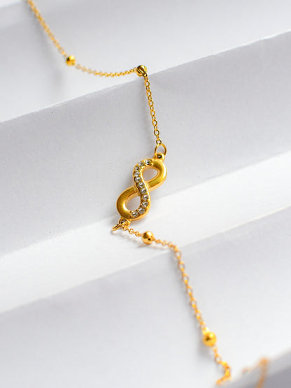 Infinity Studded Chain – Anti-Tarnish Gold Finish