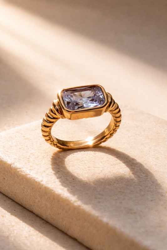 RoseGold Quad Solitaire Ring