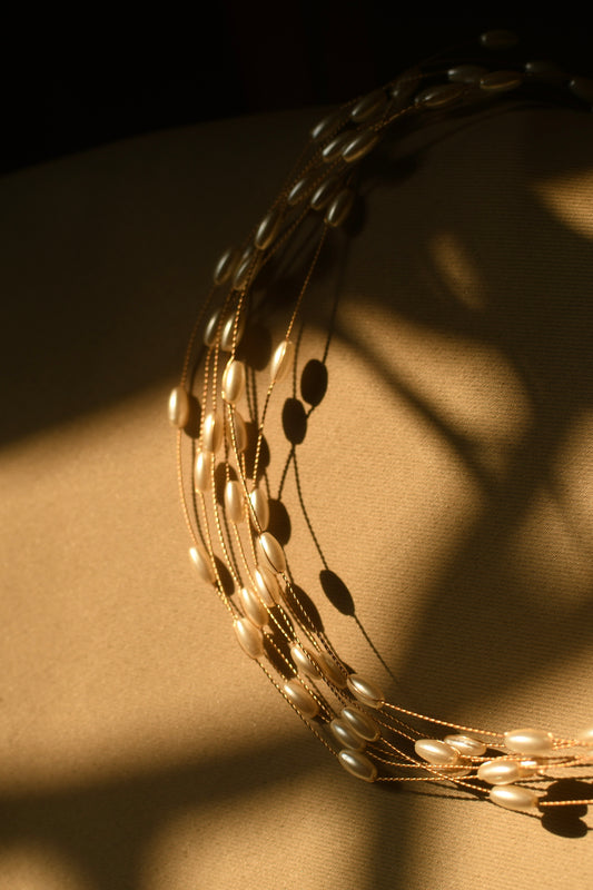 Layered Pearl Choker – Lightweight & Hypoallergenic