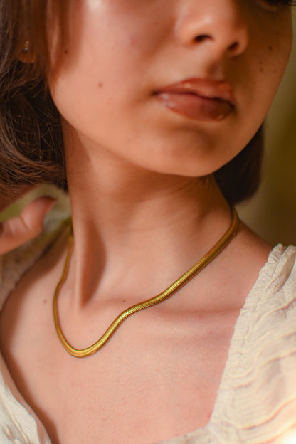 Gold-Plated Thick Snake Chain – Everyday Layering Essential