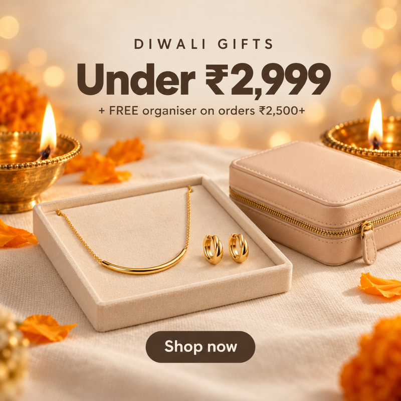 Diwali jewellery gifts under ₹2,999 with a free organiser on orders over ₹2,500 – RaasRani Jewels