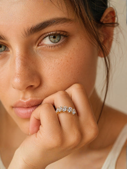 18K Rose Gold Oval Solitaire CZ Ring | Anti Tarnish Stackable