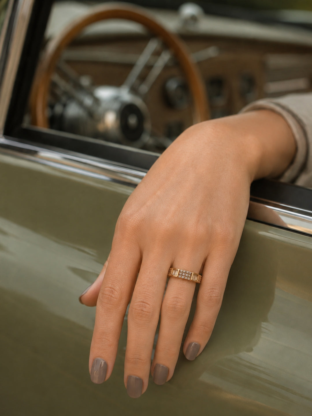 18K Rose Gold Nano CZ Band Ring | Anti Tarnish Stackable Ring