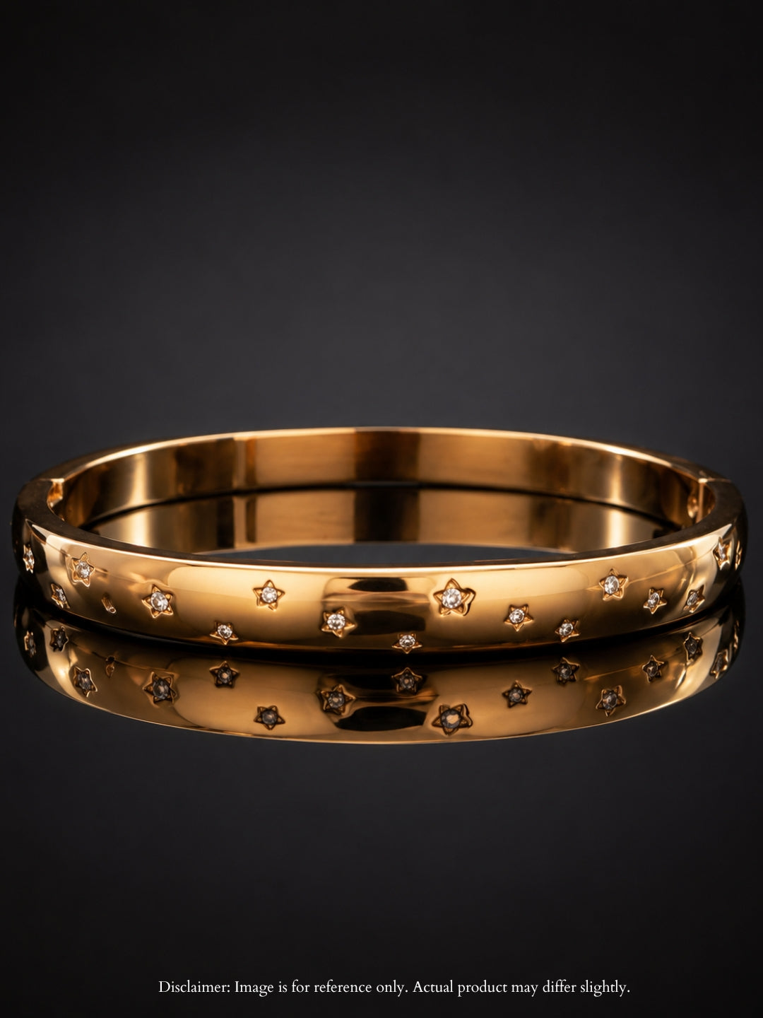 18K Gold Plated CZ Star Openable Bracelet | Anti Tarnish