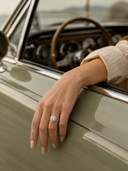 18K Rose Gold Plated Solitaire CZ Statement Ring | Anti Tarnish