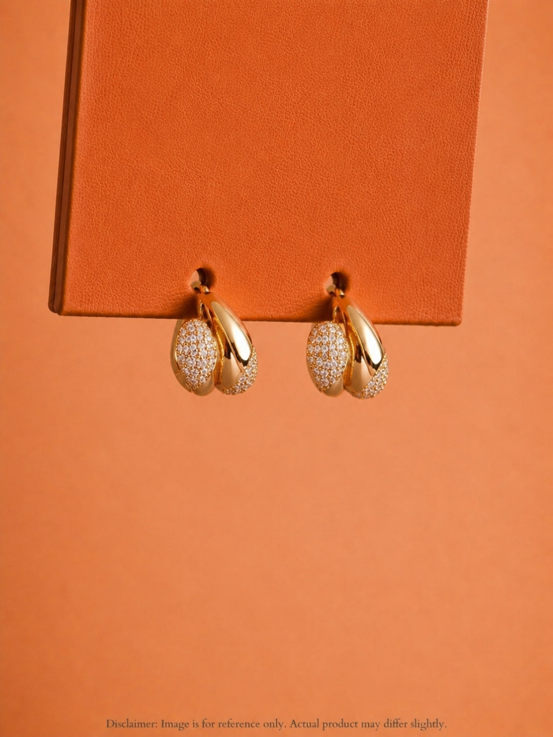 18K Gold CZ Dual Bubble Hoops | Anti-Tarnish Everyday Earrings