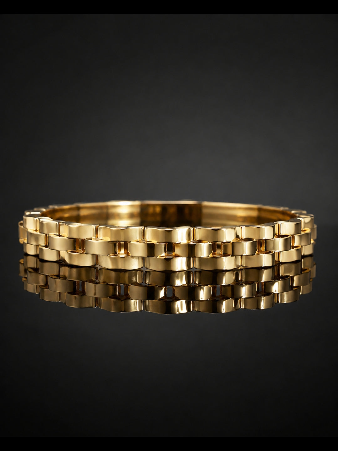 Maglia Link Chain Bangle, 18K Gold-Plated