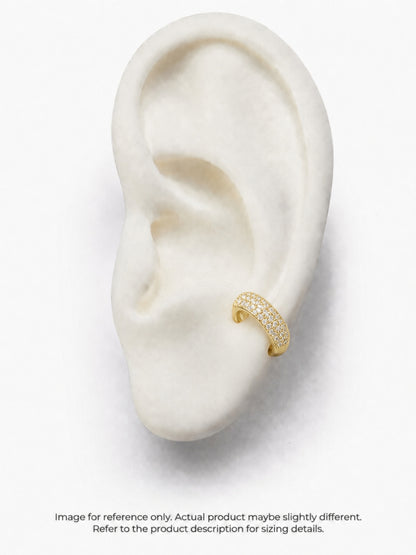 Nano CZ Gold Ear Cuff – Anti Tarnish No-Piercing Ear Clip