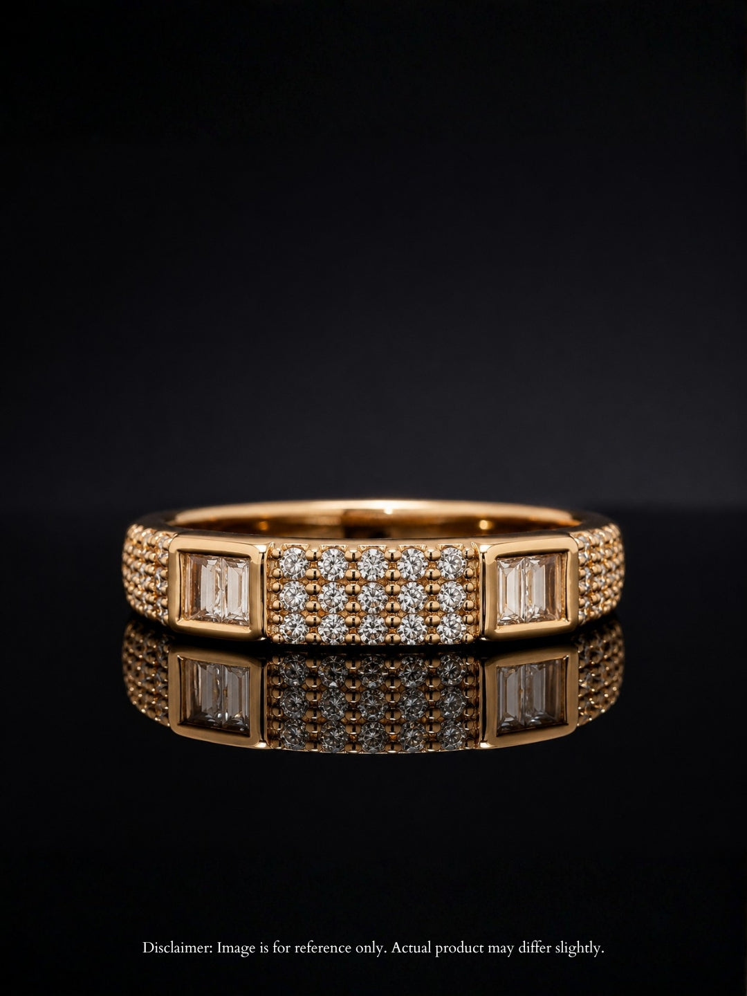 18K Rose Gold Nano CZ Band Ring | Anti Tarnish Stackable Ring