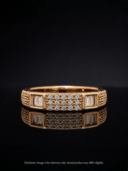 18K Rose Gold Nano CZ Band Ring | Anti Tarnish Stackable Ring