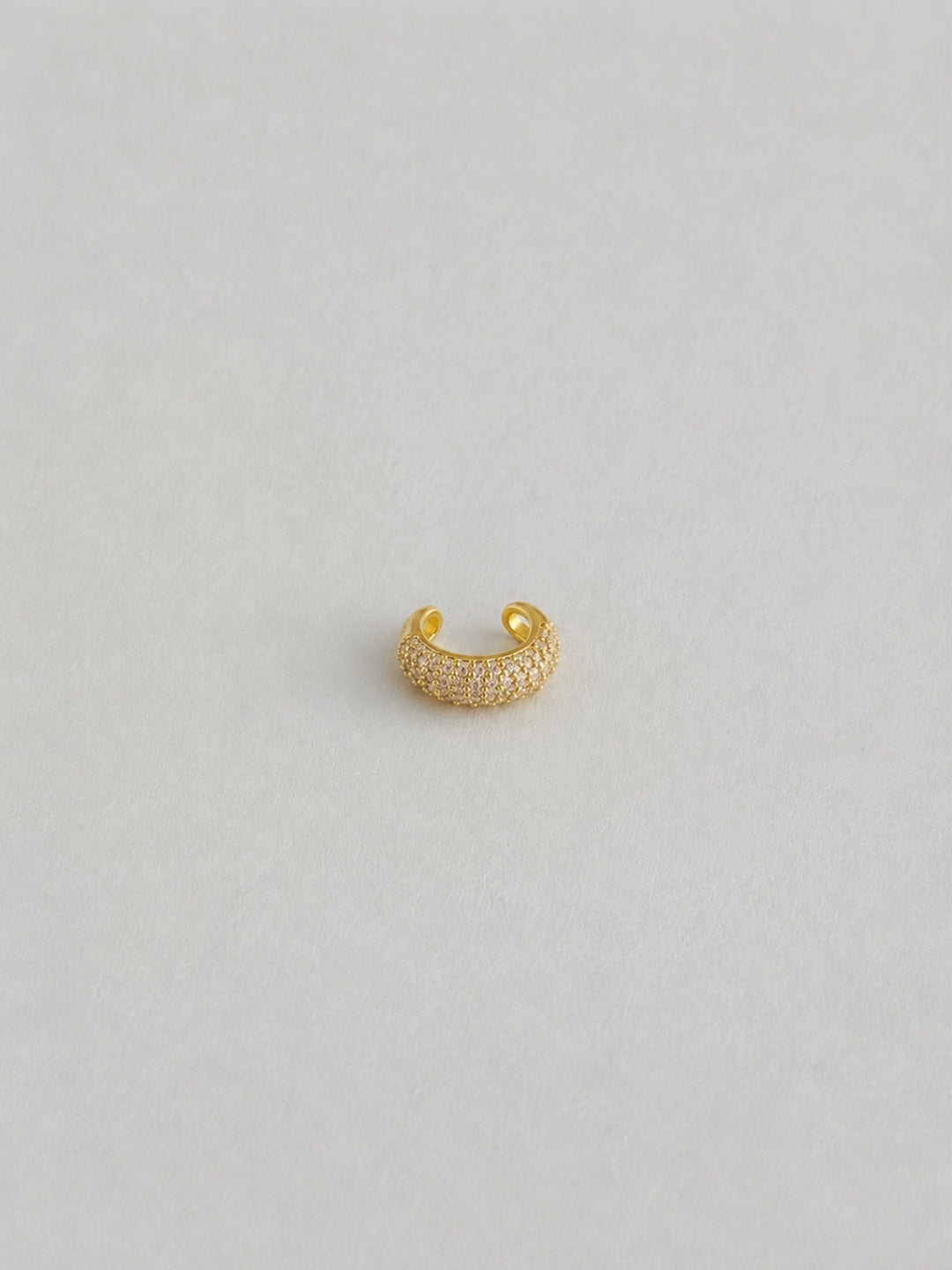 Nano CZ Gold Ear Cuff – Anti Tarnish No-Piercing Ear Clip