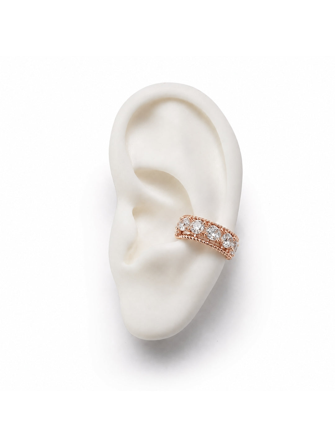 Soli CZ Studded Rose Gold Ear Cuff | Anti Tarnish Ear Cuff.