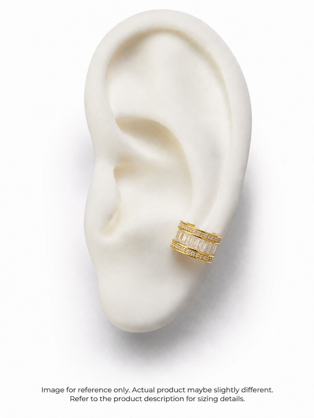 Triple Row CZ Ear Cuff | 18K Gold Plated Anti-Tarnish Ear Clip