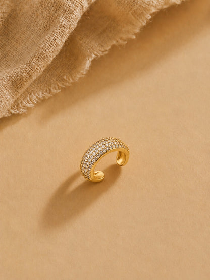 Nano CZ Gold Ear Cuff – Anti Tarnish No-Piercing Ear Clip