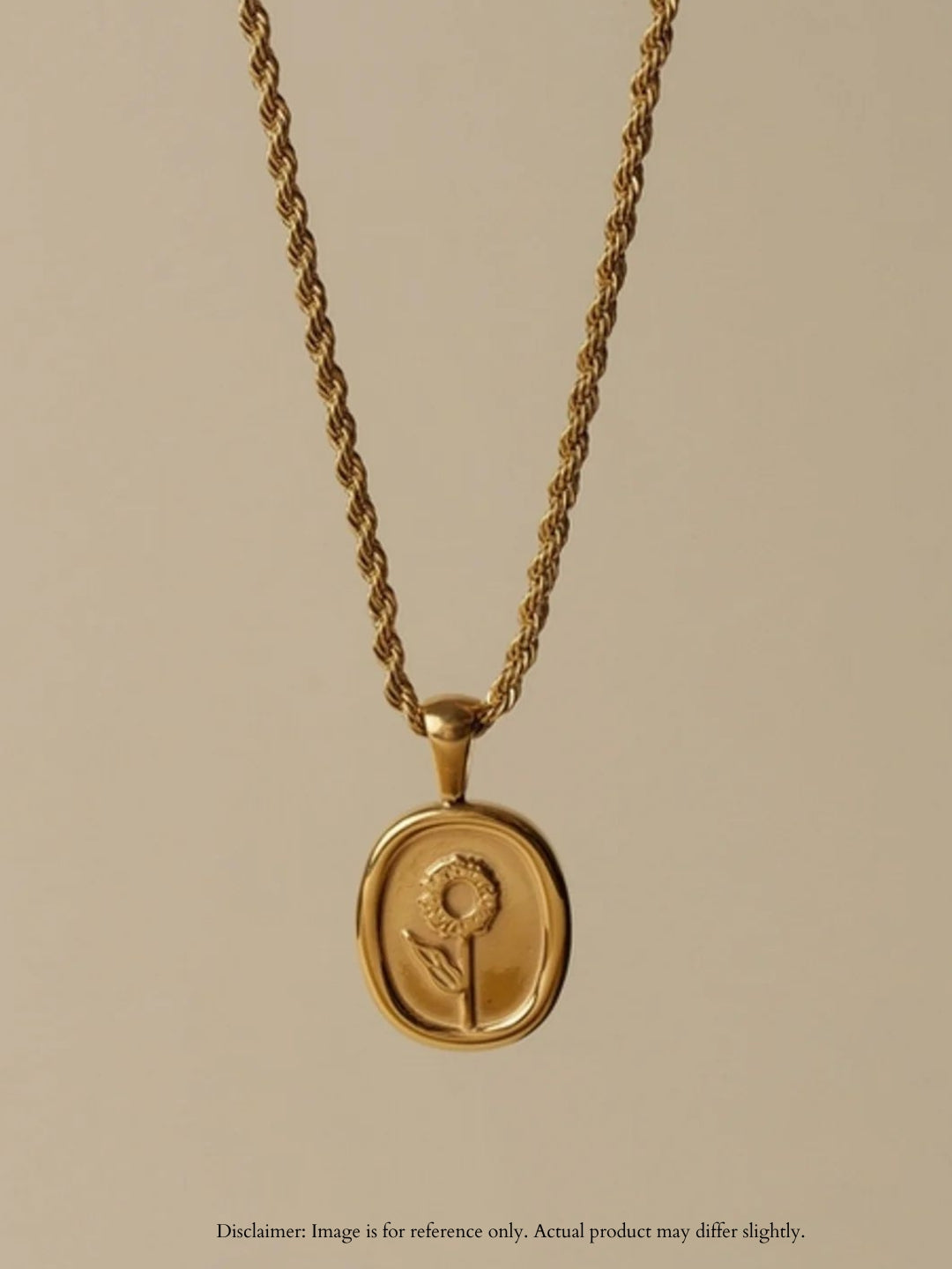 Rose Twist Chain Necklace – 18K Gold Anti Tarnish