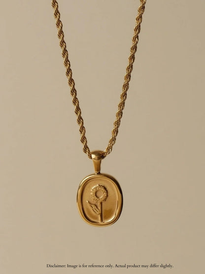 Rose Twist Chain Necklace – 18K Gold Anti Tarnish