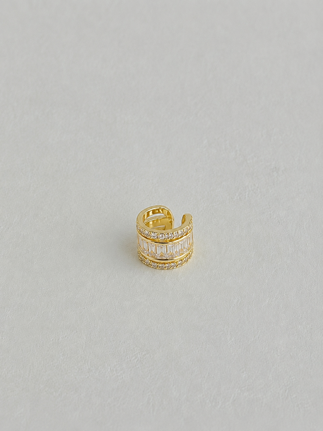 Triple Row CZ Ear Cuff | 18K Gold Plated Anti-Tarnish Ear Clip