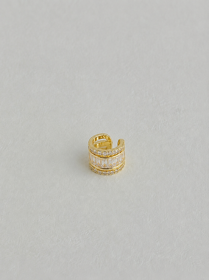 Triple Row CZ Ear Cuff | 18K Gold Plated Anti-Tarnish Ear Clip