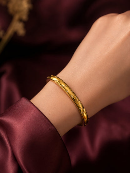 18K Gold Plated CZ Star Openable Bracelet | Anti Tarnish